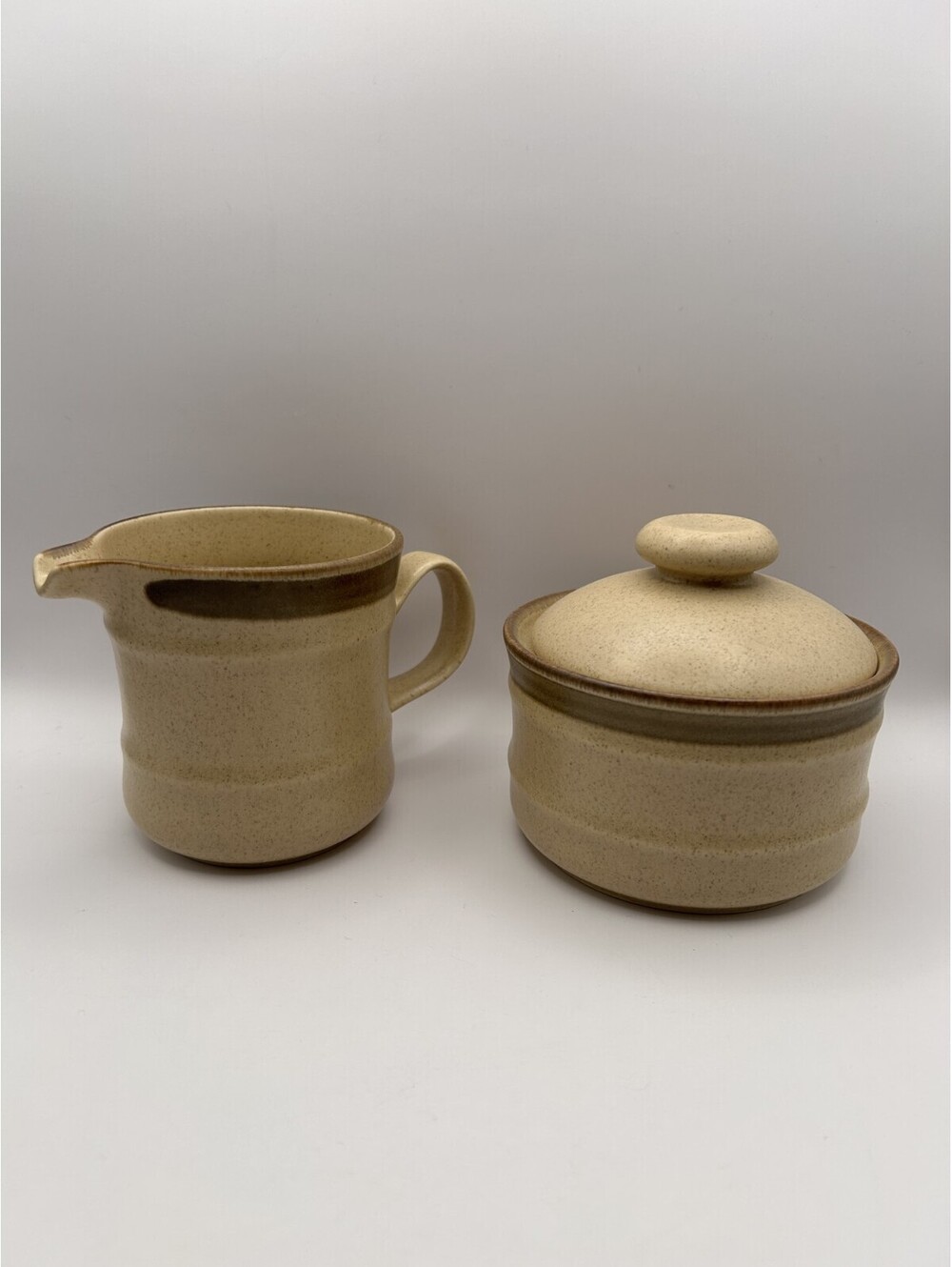 Mikasa Homespun Country Side J7801 Creamer and Sugar Japan